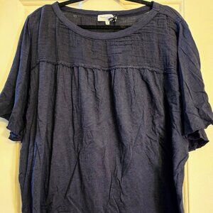 Michael Stars Blue Flowy Blouse